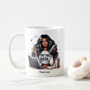 Caneca De Café Arte da Rainha Afro-Americana da Criação