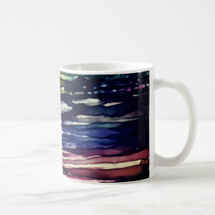 Caneca De Café "Arte das reflexões Rippled" por Stephanie Steven