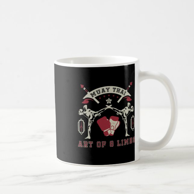 Caneca De Café Arte De 8 Membros Muay Thai (Direita)