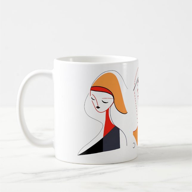 Caneca De Café Arte De abstrato (Esquerda)