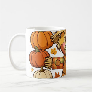 Caneca De Café Arte de Ação de Graças da Colheita de Outono do Es