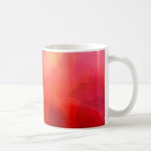 Caneca De Café Arte de Aquarela em Vermelhos, Laranja e Amarelo