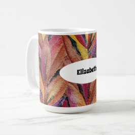 Caneca De Café Arte de Aquarela Exótica Verão Floral