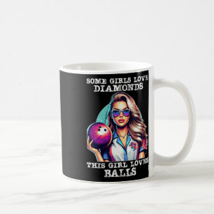 Caneca De Café Arte De Boliche Engraçada Para Mulheres Raparigas 