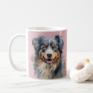 Caneca De Café Arte de Cachorro Colorida e Vibrante, Para Amantes