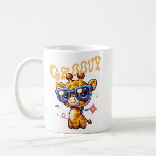 Caneca De Café Arte de Cachorro Vidrado Personagem Fofo