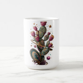 Caneca De Café arte de cacto do deserto cósmico