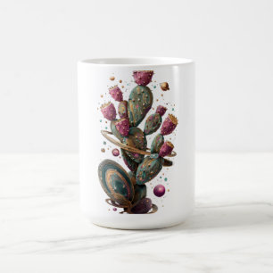 Caneca De Café arte de cacto do deserto cósmico