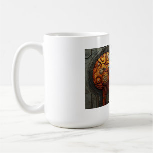 Caneca De Café Arte de casal de androides ciberpunk biomecânicos