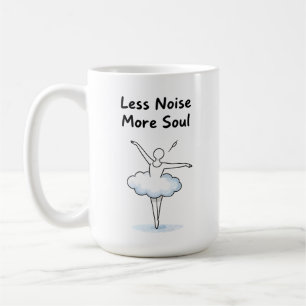 Caneca De Café Arte de Citação de Alma de Bailarina de Ballet Min