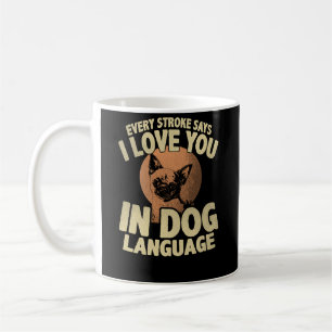Caneca De Café Arte de Citação de Cachorro Amor de Impressão de P