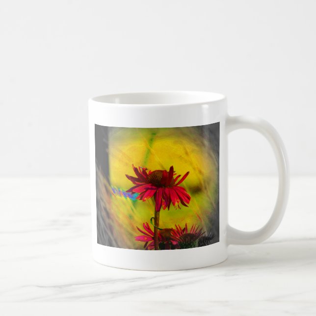 Caneca De Café Arte de Coneflower #2 (Direita)