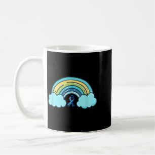 Caneca De Café Arte de Conscientização sobre Diabetes com Fita Az
