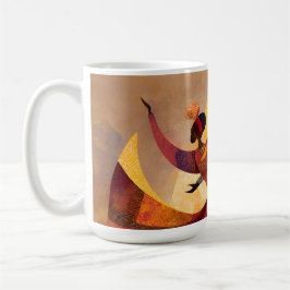 Caneca De Café Arte de Dança de Casal Africano