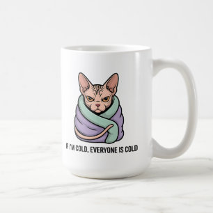Caneca De Café Arte de Desenho Animado de Humor Frio com Gato Sph