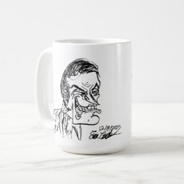 Caneca De Café arte de desenho animado de vilão assustador