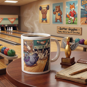 Caneca De Café Arte de desenho animado engraçada de pombo de boli