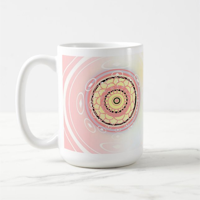 Caneca De Café Arte de Design de Mandala (Esquerda)