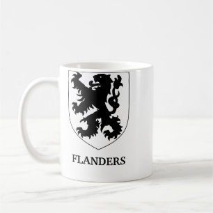 Caneca De Café Arte de Design Gráfico do Leão de Flandres