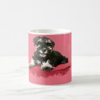 Caneca De Café Arte de Digitas da aguarela do filhote de cachorro