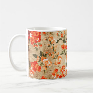 Caneca De Café Arte de esfregão de flores
