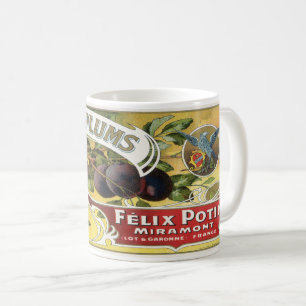 Caneca De Café Arte De Etiqueta De Fruta Vintage, Placas Imperiai