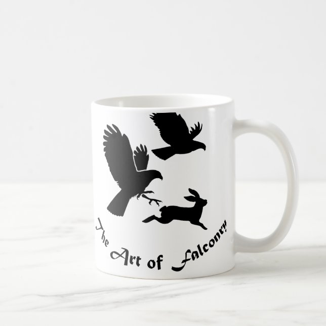 Caneca De Café Arte de Falconry - Harris Hawks (Direita)