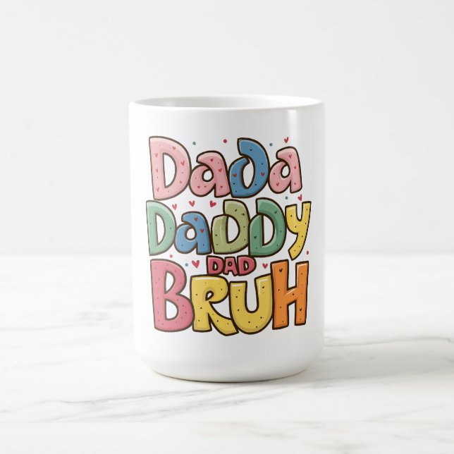 Caneca De Café Arte de Frase de Paternidade Divertida  (Centro)