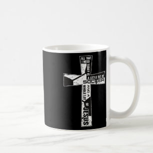 Caneca De Café Arte de Futebol Cruz Cristã Tudo o Que Eu Preciso
