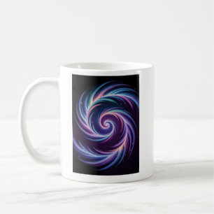 Caneca De Café Arte de Galáxia Abstrata Espiral de Luz Cósmica