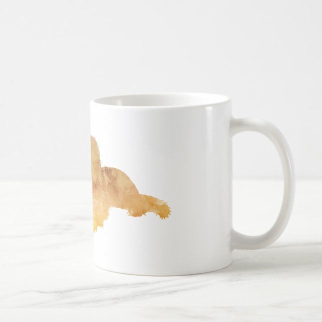 Caneca De Café Arte de Goldendoodle (Direita)