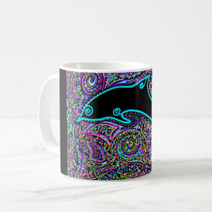 Caneca De Café Arte de Golfinho Design