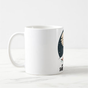 Caneca De Café Arte de Halloween de Bruxa Esquiar Retro