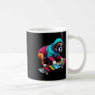 Caneca De Café Arte de Ilustração de Boxer Legal Skateboarding