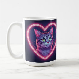 Caneca De Café Arte de Kitty Amor Radiante | Presente Romântico p