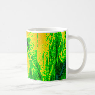Caneca De Café Arte de Leão com Visão Noturna Impressão Fluoresce