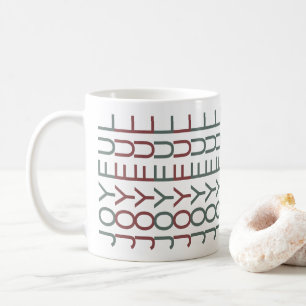 Caneca De Café Arte de Linha Arquitetônica Alegria de Natal Nór