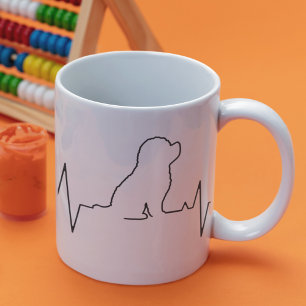 Caneca De Café Arte de Linha de Batimento Cardíaco Engraçado Pres