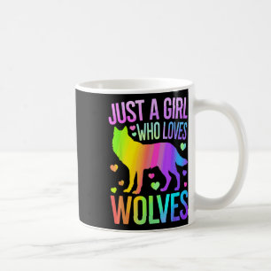 Caneca De Café Arte de Lobo Fofo para Mulheres Meninas Pacote de