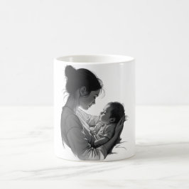 Caneca De Café Arte de mãe e bebê