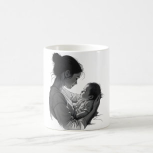 Caneca De Café Arte de mãe e bebê