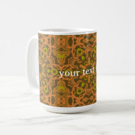 Caneca De Café Arte de Mandala Líquido Geométrico Alucinante