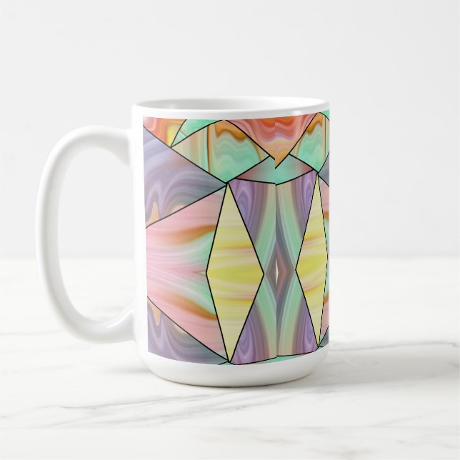 Caneca De Café Arte de Marble Moderno Abstrato boho (Esquerda)
