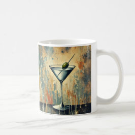 Caneca De Café Arte de Martini em Mídia Mista do Meio do Século
