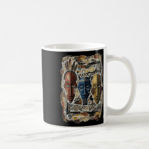 Caneca De Café Arte de Máscara Tril Afro-Americana Legal História