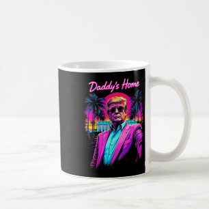 Caneca De Café Arte de Meme Engraçado Donald Trump Daddy's Home