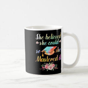 Caneca De Café Arte De Mestrado Para Homens Graduação Acadêmica D