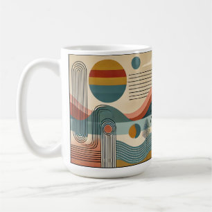 Caneca De Café Arte de Nascer do Sol na Praia no Estilo Moderno d