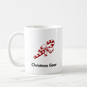 Caneca De Café Arte de Natal Candy Cane
