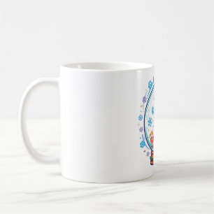 Caneca De Café Arte de Natal do Globo de Neve da Torre Eiffel de